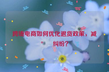 跨境電商如何優(yōu)化退貨政策，減少糾紛？
