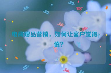 電商贈(zèng)品營銷，如何讓客戶覺得超值？