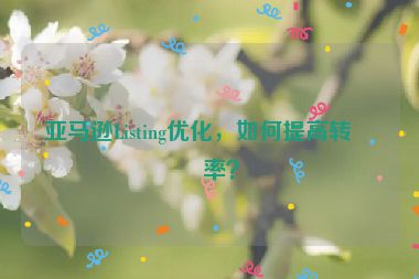 亞馬遜Listing優(yōu)化，如何提高轉(zhuǎn)化率？