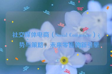 社交媒體電商（Social Commerce）趨勢與策略，未來零售的新引擎