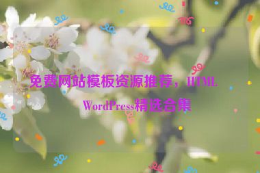 免費(fèi)網(wǎng)站模板資源推薦，HTML與WordPress精選合集